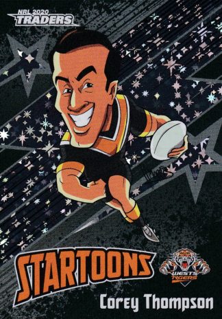2020 NRL Traders Startoon Black - STB18 Corey Thompson West Tigers