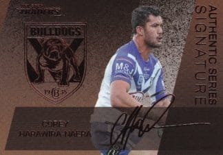 2020 NRL Traders Bronze Signature Series  - ASB03 Corey Harawira-Naera Canterbury Bulldogs