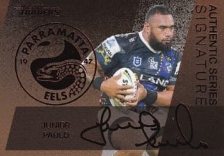 2020 NRL Traders Bronze Signature Series  - ASB10 Junior Paulo Parramatta Eels