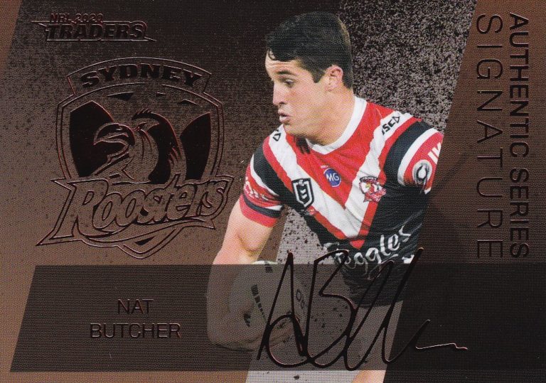 2020 NRL Traders Bronze Signature Series  - ASB14 Nat Butcher Sydney Roosters