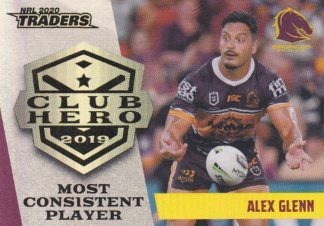 2020 NRL Traders Club Hero - CH02 Alex Glenn Brisbane Broncos
