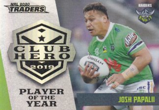 2020 NRL Traders Club Hero - CH03 Josh Papalii Canberra Raiders