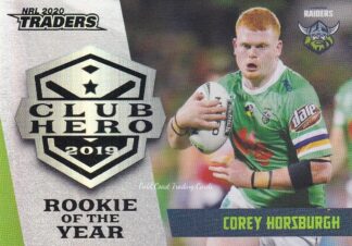 2020 NRL Traders Club Hero - CH04 Corey Horsburgh Canberra Raiders
