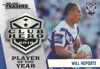 2020 NRL Traders Club Hero - CH05 Will Hopoate Canterbury Bulldogs