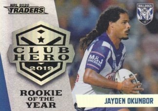 2020 NRL Traders Club Hero - CH06 Jayden Okunbor Canterbury Bulldogs