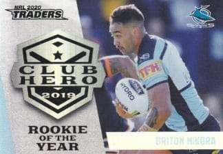 2020 NRL Traders Club Hero - CH08 Briton Nikora Cronulla Sharks