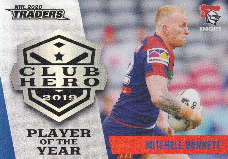 2020 NRL Traders Club Hero - CH15 Mitchell Barnett Newcastle Knights