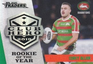 2020 NRL Traders Club Hero - CH24 Corey Allan South Sydney Rabbitohs