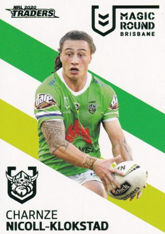 2020 NRL Traders Magic Round Parallel - MRP02 Charnze Nicoll-Klokstad Canberra Raiders