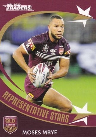 2020 NRL Traders Representative Stars - RS33 Moses Mbye QLD Maroons