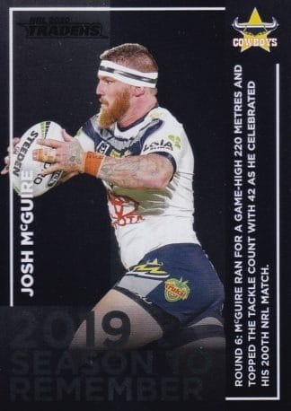 2020 NRL Traders Season To Remember - SR25 Josh McGuire North QLD Cowboys
