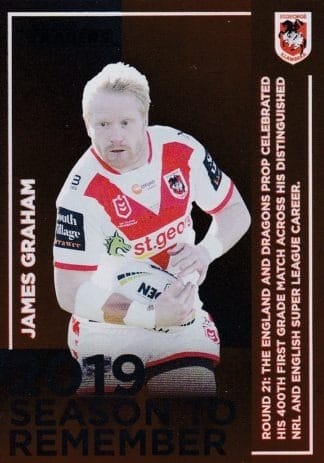 2020 NRL Traders Season To Remember - SR39 James Graham St George Dragons