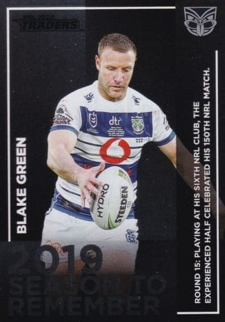 2020 NRL Traders Season To Remember - SR44 Blake Green Warriors