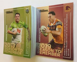 2020 NRL Traders Season To Remember - Full Set Of 48 Cards