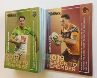 2020 NRL Traders Season To Remember - Full Set Of 48 Cards