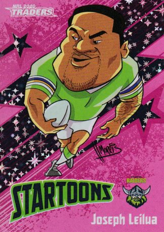 2020 NRL Traders Startoon Pink - STP02 Joseph Leilua Canberra Raiders