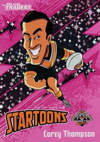 2020 NRL Traders Startoon Pink - STP18 Corey Thompson West Tigers