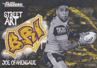 2020 NRL Traders Street Art Black - SABK01 Joe Ofahengaue Brisbane Broncos
