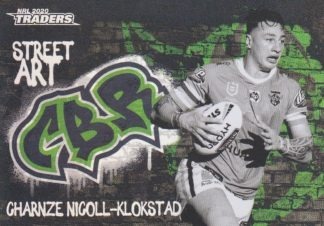 2020 NRL Traders Street Art Black - SABK02  Charnze Nicoll-Klokstad Canberra Raiders