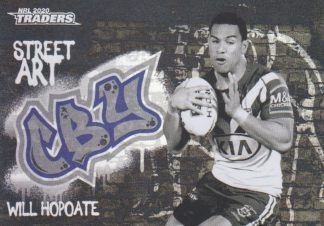 2020 NRL Traders Street Art Black - SABK03 Will Hopoate Canterbury Bulldogs