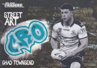 2020 NRL Traders Street Art Black - SABK04 Chad Townsend Cronulla Sharks