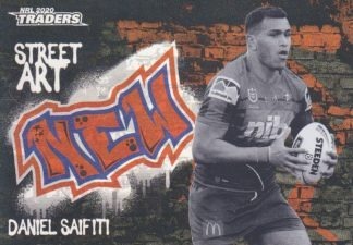 2020 NRL Traders Street Art Black - SABK08 Daniel Saifiti Newcastle Knights