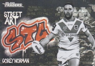 2020 NRL Traders Street Art Black - SABK13 Corey Norman St George Dragons