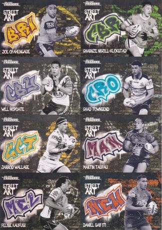 2020 NRL Traders Street Art Black - Full Set 16 Cards
