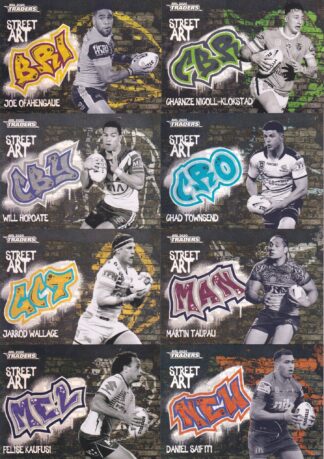 2020 NRL Traders Street Art Black - Full Set 16 Cards