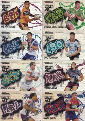 2020 NRL Traders Street Art - Full Set Of 16 Cards