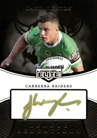 2020 NRL Elite League Sensations Signature Black - LSB02 Jack Wighton Canberra Raiders