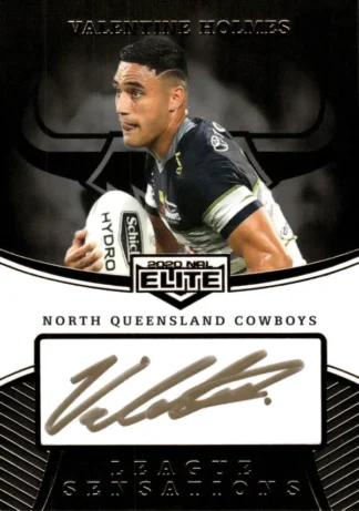 2020 NRL Elite League Sensations Signature Black - LSB09 Valentine Holmes North Qld Cowboys