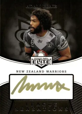 2020 NRL Elite League Sensations Signature Black - LSB15 Adam Blair Warriors