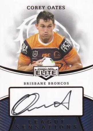 2020 NRL Elite League Sensations Signature - LS01 Corey Oates Brisbane Broncos