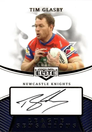 2020 NRL Elite League Sensations Signature - LS08 Tim Glasby Newcastle Knights