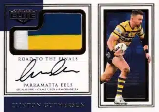 2020 NRL Elite Road To Finals Patch Signature - RFS06 Clinton Gutherson Parramatta Eels