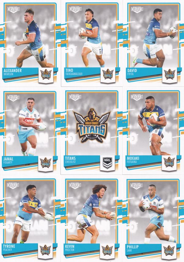 2021 NRL Elite Base Team Set - Gold Coast Titans