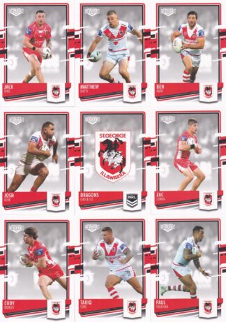 2021 NRL Elite Base Team Set - St George Dragons