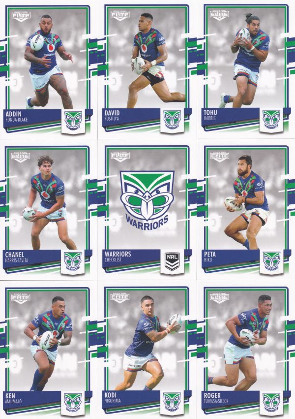 2021 NRL Elite Base Team Set - Warriors