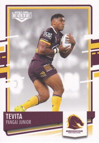 2021 NRL Elite Common Card - Base 008 Tevita Pangai JNR Brisbane Broncos