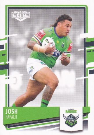 2021 NRL Elite Common Card - Base 013 Josh Papalii Canberra Raiders