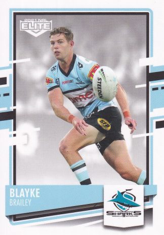 2021 NRL Elite Common Card - Base 029 Blayke Brailey Cronulla Sharks