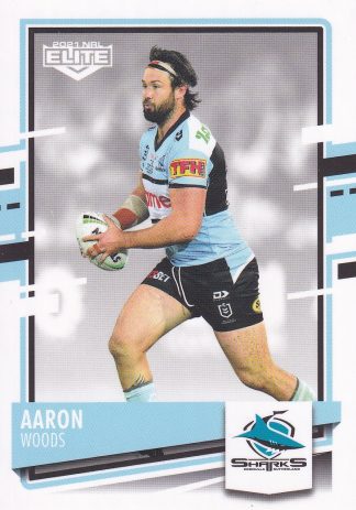 2021 NRL Elite Common Card - Base 036 Aaron Woods Cronulla Sharks
