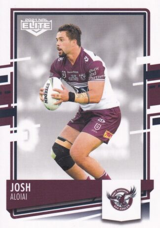2021 NRL Elite Common Card - Base 047 Josh Aloiai Manly Warringah Sea Eagles