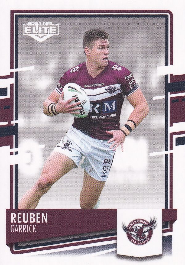 2021 NRL Elite Common Card - Base 050 Reuben Garrick Manly Warringah Sea Eagles