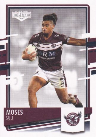 2021 NRL Elite Common Card - Base 052 Moses Suli Manly Warringah Sea Eagles