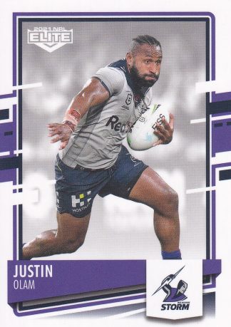 2021 NRL Elite Common Card - Base 061 Justin Olam Melbourne Storm