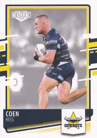 2021 NRL Elite Common Card - Base 078 Coen Hess North Queensland Cowboys