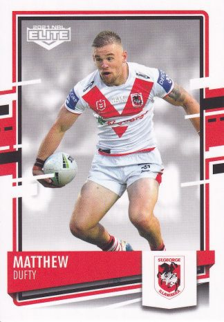 2021 NRL Elite Common Card - Base 111 Matthew Dufty St George Illawarra Dragons