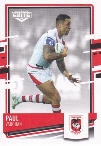2021 NRL Elite Common Card - Base 117 Paul Vaughan St George Illawarra Dragons